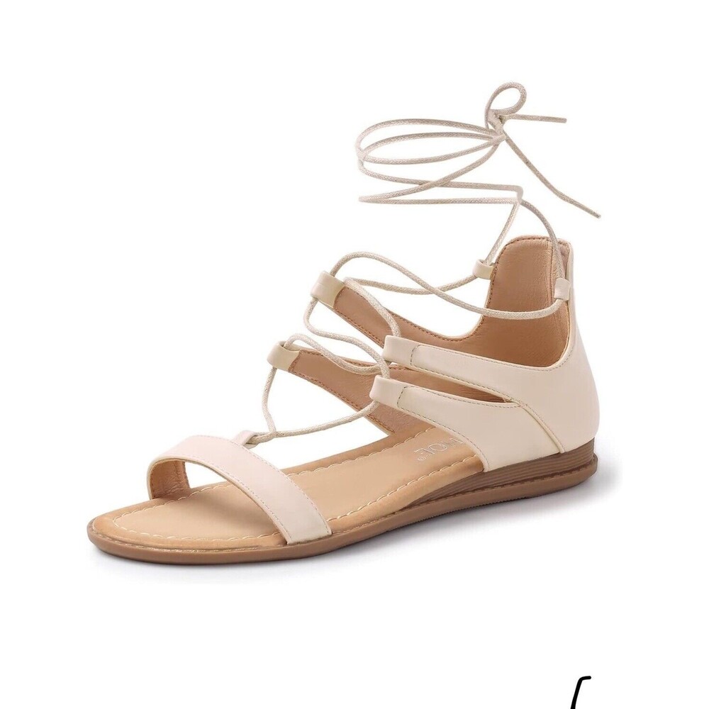 Brand New Strap Sandals Lace Up Nude Size 9